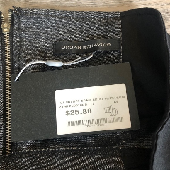 Urban Behavior Contrast band w/Peplum Mini Skirt - Picture 6 of 7